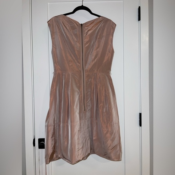 Dice Kayek Light Pink Midi Designer Dress Size 42 Feminine Demure Coquette Silk - Picture 10 of 11